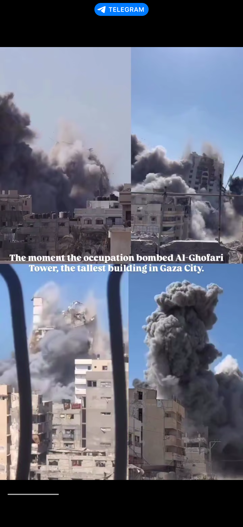 فيديو | على مدار الأيام الماضية، يواصل الاحتلال قصف الأبراج والبنايات السكنية العالية في غزة....