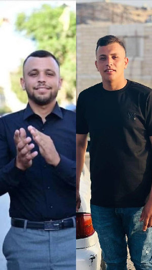 قامت قوات الاحتلال اليوم باعتقال الأخوين جهاد ومحمد وائل سمحان من قرية راس كركر غرب رام الله 
بعد اعتداء المستوطنين عليهم اثناء قطفهم للزيتون ....