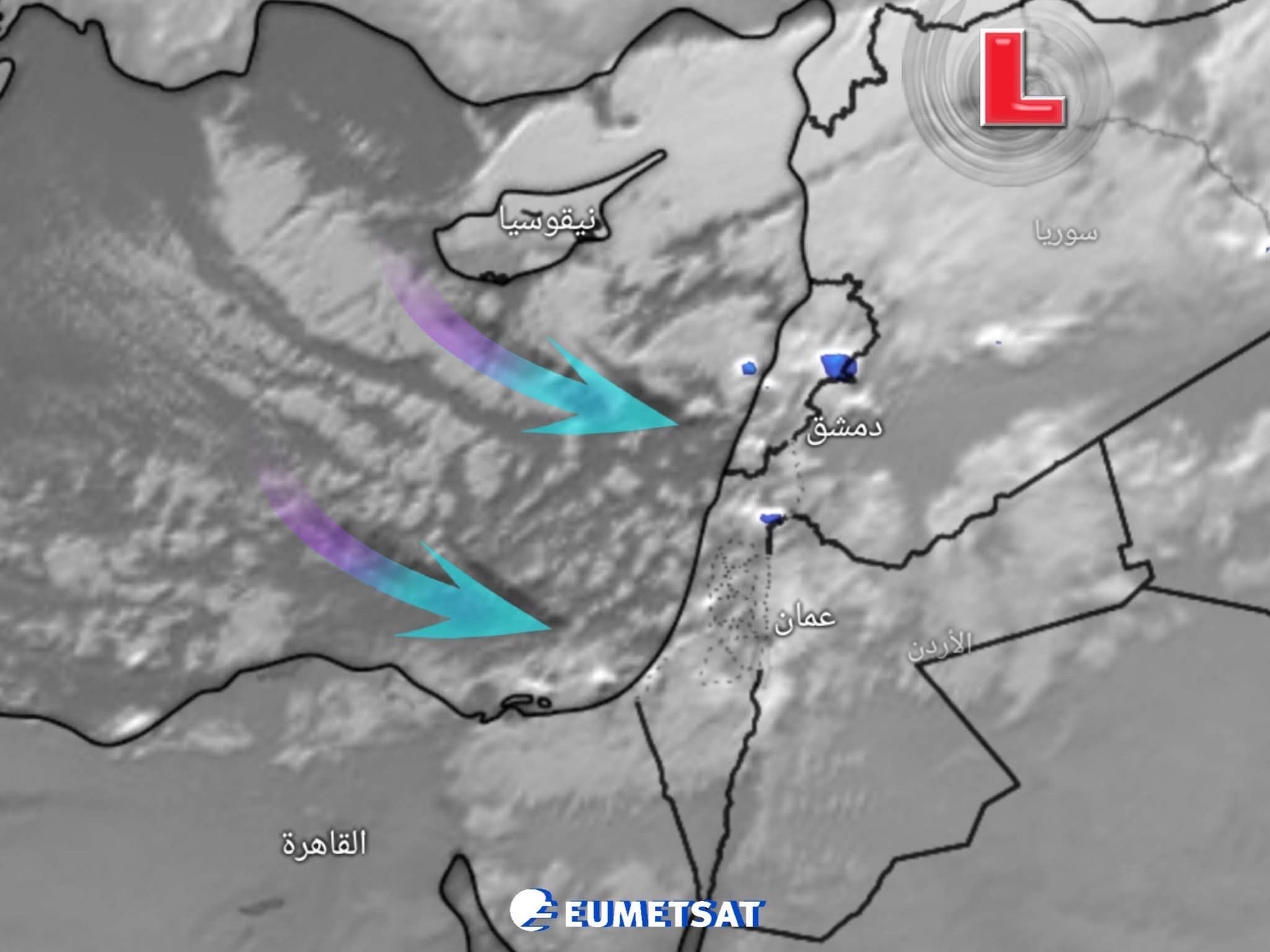 الراصد الجوي قصي الحلايقة: يتوقع أن يكون الطقس الأحد بارداً وغائماً وماطراً في مختلف المناطق، مع أمطار غزيرة أحياناً وعواصف رعدية ورياح غربية قوية تصل...
