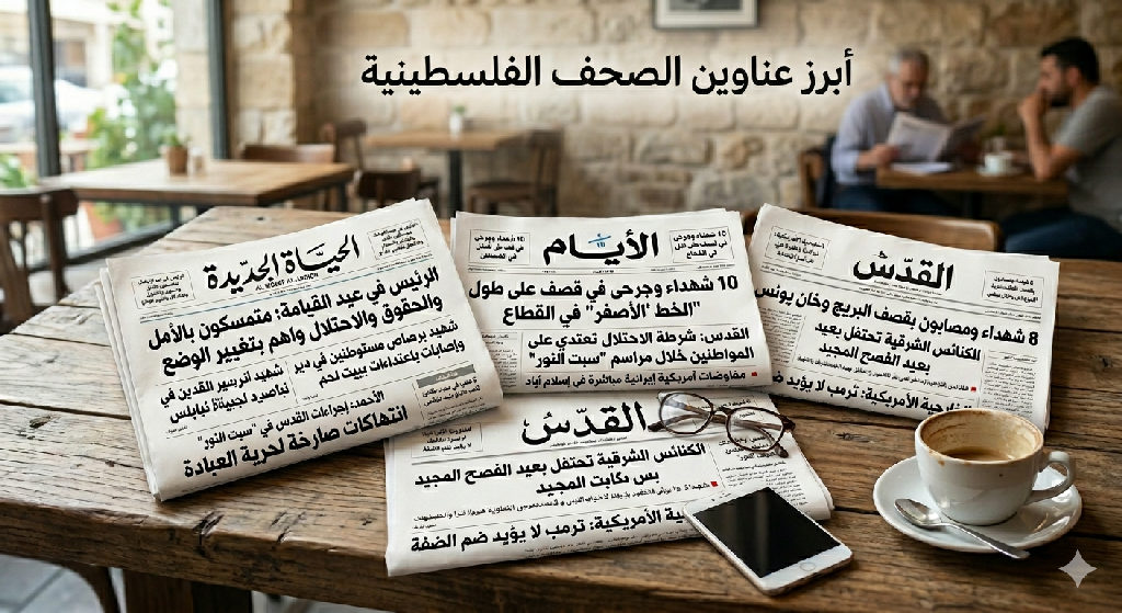 أبرز عناوين الصحف الفلسطينية 


أبرزت الصحف المحلية الثلاث (الحياة الجديدة، والأيام، والقدس) الصادرة اليوم الأحد، في عناوينها الرئيسية، تصاعد وتيرة ال...