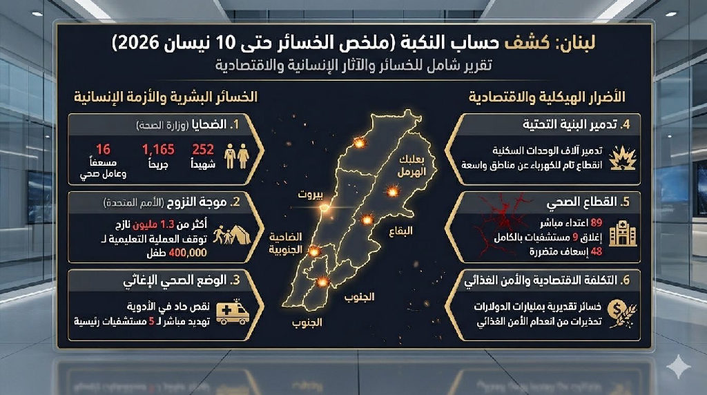 لبنان يواجه حصيلة "كشف حساب النكبة" بمليارات الدولارات من الخسائر وآلاف الضحايا والنازحين

في حصيلة صادمة تعكس حجم الكارثة الإنسانية والدمار الممنهج، ...
